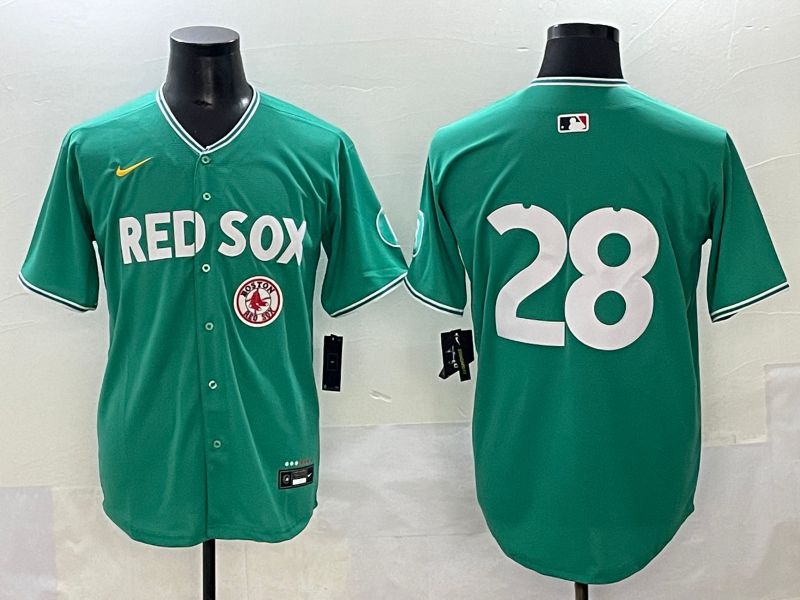 Men 2025 Boston Red Sox #28 No Name Green Joint Name Nike MLB Jersey style 10